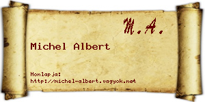 Michel Albert névjegykártya